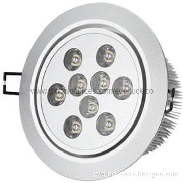 9W High-power LED Downlight with Aluminum Alloy Body and Good Heat Dissipation